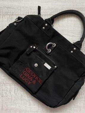 Vintage George Gina & Lucy Black and Red Miss Perfect Laptop Bag